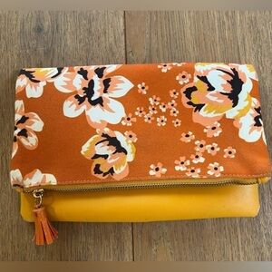 Rachel Pally reversible floral clutch Zaraha yellow orange festival hippie